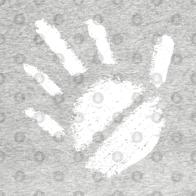 Handprints. Black and white illustration. by ArchiTania